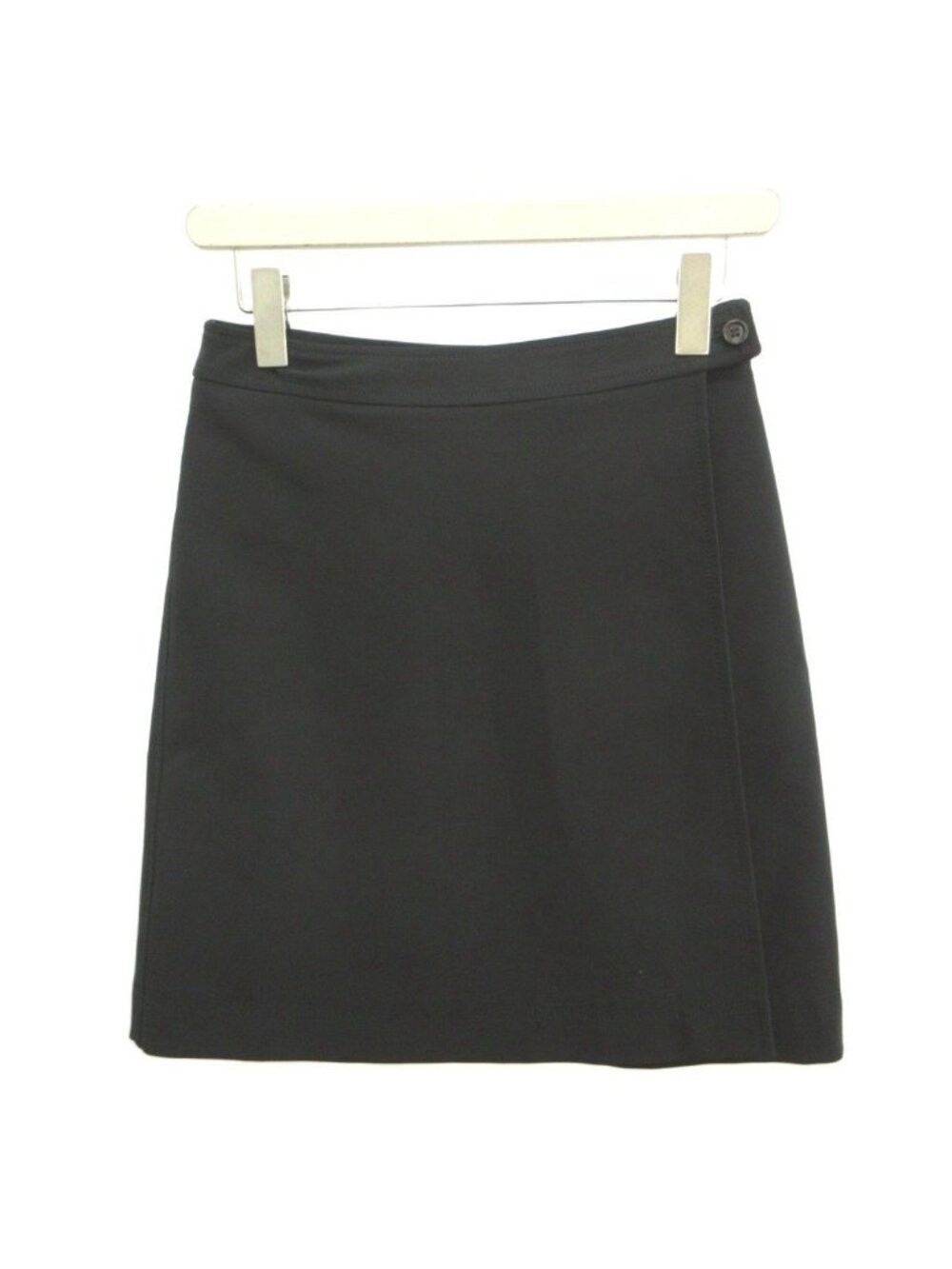 Prada Wrap Skirt Fitted Mini Length Black Ground 40